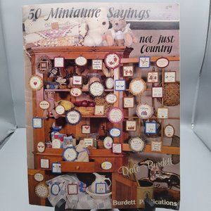 Vintage Cross Stitch Patterns, 50 Miniature Sayings Not Just Country